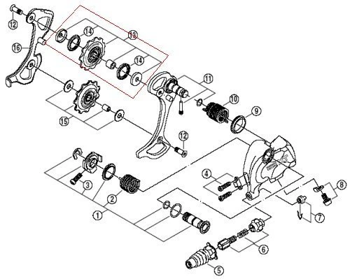 Shimano Spannrolle XT Ab´99 9-fach Y-5TP98090 Ausverkauft- Ersatz:Y-5X998150 3 Shimano Spannrolle XT Ab´99 9-fach Y-5TP98090 Ausverkauft- Ersatz:Y-5X998150