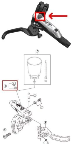 Shimano Schraube Für Entlüftungsöffnung Incl. O-Ring BL-M785 Stückpreis ! Y-8VJ98010