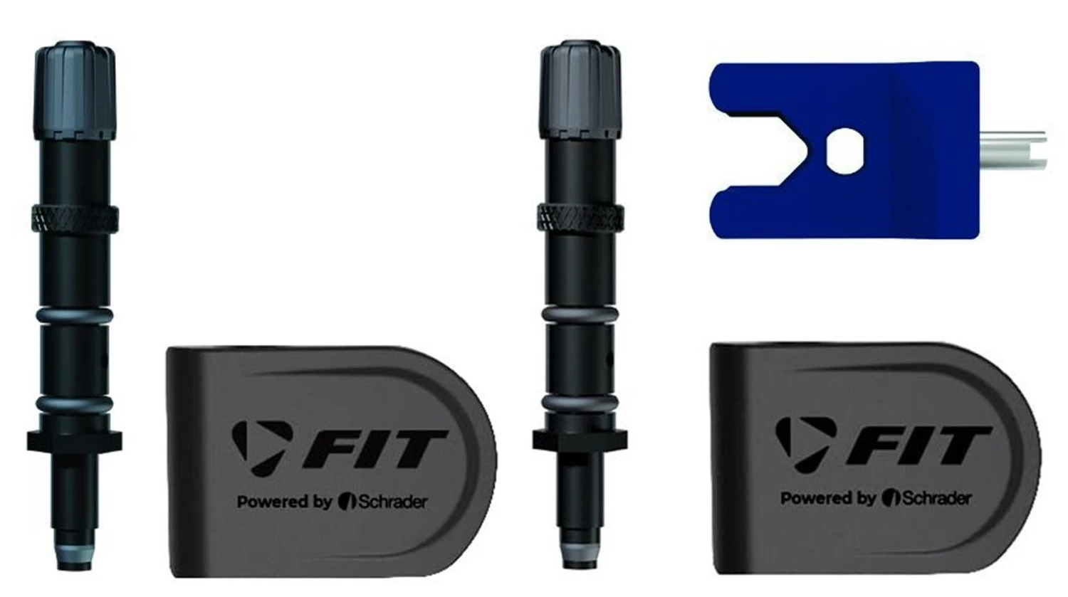 Biketec Reifendrucksensor FIT AV / Autoventil / Schrader 2er Set Für Vorder- Und Hinterrad 4 Biketec Reifendrucksensor FIT AV / Autoventil / Schrader 2er Set Für Vorder- Und Hinterrad – Bild 2