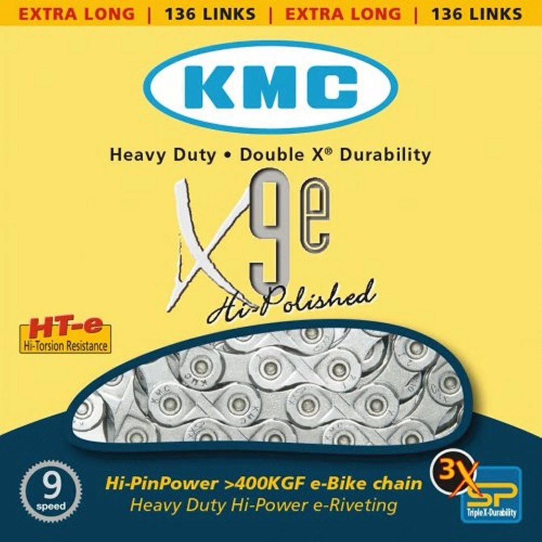 KMC E9 (X9e) Silver 9-fach Verstärkt Für E-Bike 122 Glieder 4 KMC E9 (X9e) Silver 9-fach Verstärkt Für E-Bike 122 Glieder – Bild 2