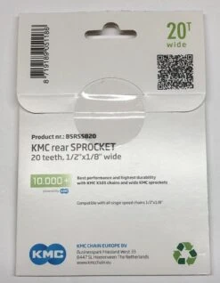 KMC Zahnkranz Für Shimano 1/8" 20 Zähne 10.000km+ -Fahrradteile Geschäft KMC Zahnkranz Antriebsritzel Shimano 10000km 20 Zaehne BSRS5820 8719189051186a