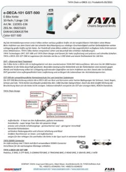 KMC Taya E-Deca-101 GST-500 Silber 10-fach Verstärkt Für E-Bike 136 Glieder -Fahrradteile Geschäft Kette Taya e Deca 101 GST 500 10 fach E Bike 136 Glieder 100301 136 641306415794b