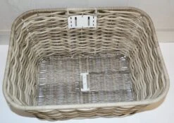 Pegasus Tourina Vorderrad-Korb Geflochten-breit Grau -Fahrradteile Geschäft Pegasus Korb Tourina 2017 grau 050 21408 oben