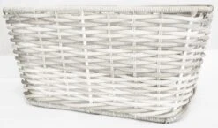 Pegasus Tourina Vorderrad-Korb Geflochten-breit Weiss