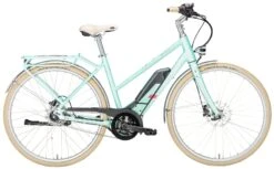 Pegasus Macaron-E 2018 -Fahrradteile Geschäft Pegasus Macaron E 2018 8 Gang Damen Trapez mint matt 400Wh 500Wh 784 785 18645 18650 18653