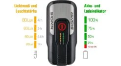 Sigma Aura-80 Und Blaze-Set Mit Akku Für USB-Ladegerät -Fahrradteile Geschäft Sigma Frontleuchte Batterieleuchte LED Akku Aura 80 Lux USB 17800 4016224178001 070 28037c